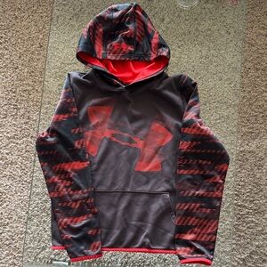 Under Armour Black and Red Kids Hoodie